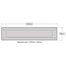 Stormguard 06SR0160000B Internal PVC Letter Box Brush Cover with Flap - Brown