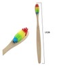 LALAFINA Bamboo Toothbrushes 4pcs Set Adults Gentle Bristles Ergonomic Handle