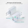 TOOQ TQWC-GANQC2PD65WT - 3-Port Wall Charger with GaN Technology, 2