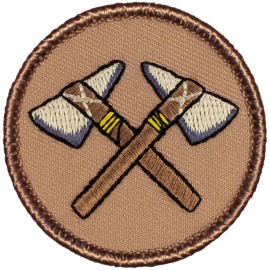 Awesome New Boy Scout Patrol Patch - (#450) Crossed Tomahawks Patrol!!!