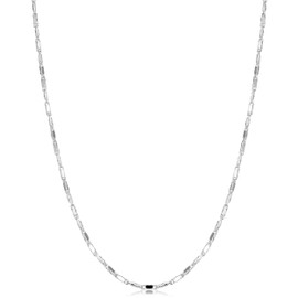 Kooljewelry Sterling Silver Twisted Snail Chain Necklace (1.3 mm, 16 inch)