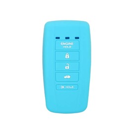 SEGADEN Silicone Cover Protector Case Holder Skin Jacket Compatible with ACURA RDX MDX TLX ILX 5 Button Smart Remote Key Fob CV2220 Light Blue