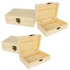 MIVIDE 4 Pack Unfinished Wooden Boxes, 7.3 x 5 x