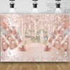Renaiss 7 x 5 ft Rose Gold Happy 50th Birthday