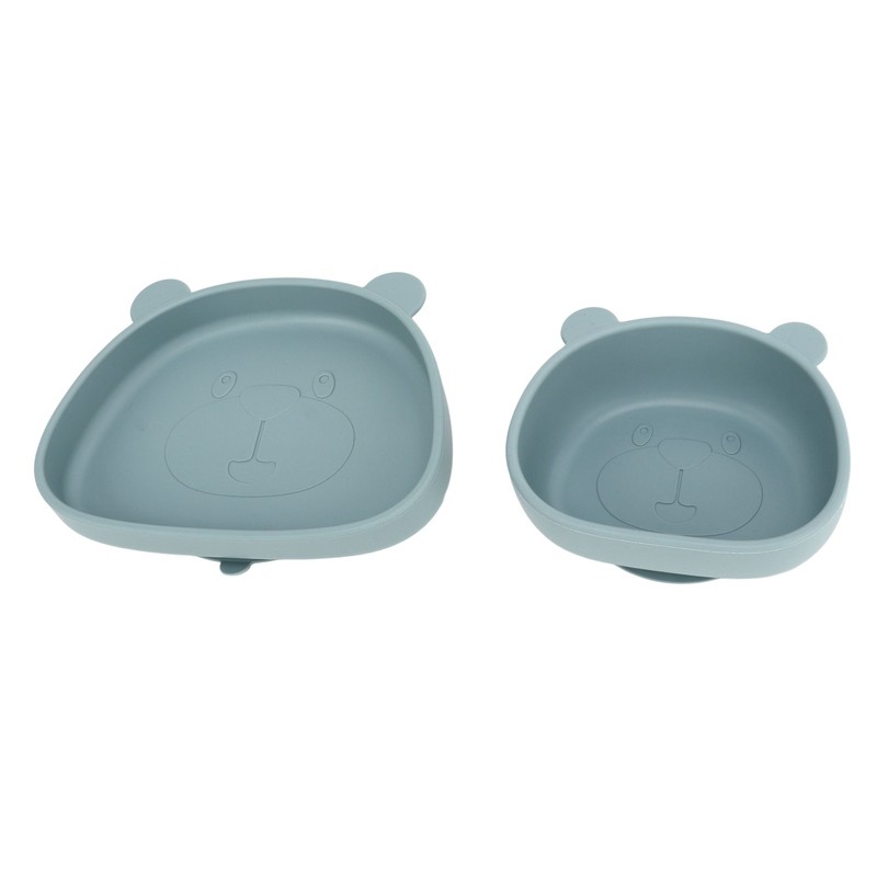 Baby Suction Plates Panda Shaped Powerful Suction Silicone Kid Suction