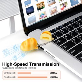 BORLTER CLAMP 32GB USB Stick Cute Flash Drive Bread Shaped Memory Stick Novelty USB Drive Pendrive Thumb Drive Gift for External data Storage
