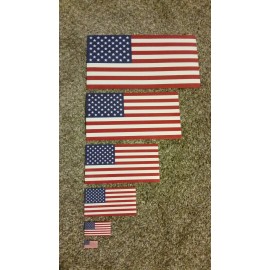 AMERICAN FLAG STICKER *Choose your size*  Adhesive Vinyl MADE IN USA REAL RATIO - 2X3.75 inch