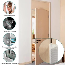 LSGCQ Kerf Weather Stripping Door Seal Strip 26 Ft Q Foam Door Weatherstrip Seal with Slot Card Slot Installation, Easy Cut to Size (White)