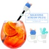 2Pcs Silicone Straw Covers, 0.3in Cactus Shape Straw Toppers Drinking