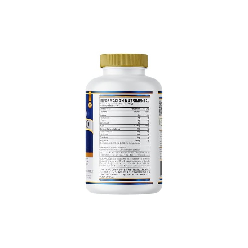 Citrato De Magnesio 300 Tabs 800mgtab