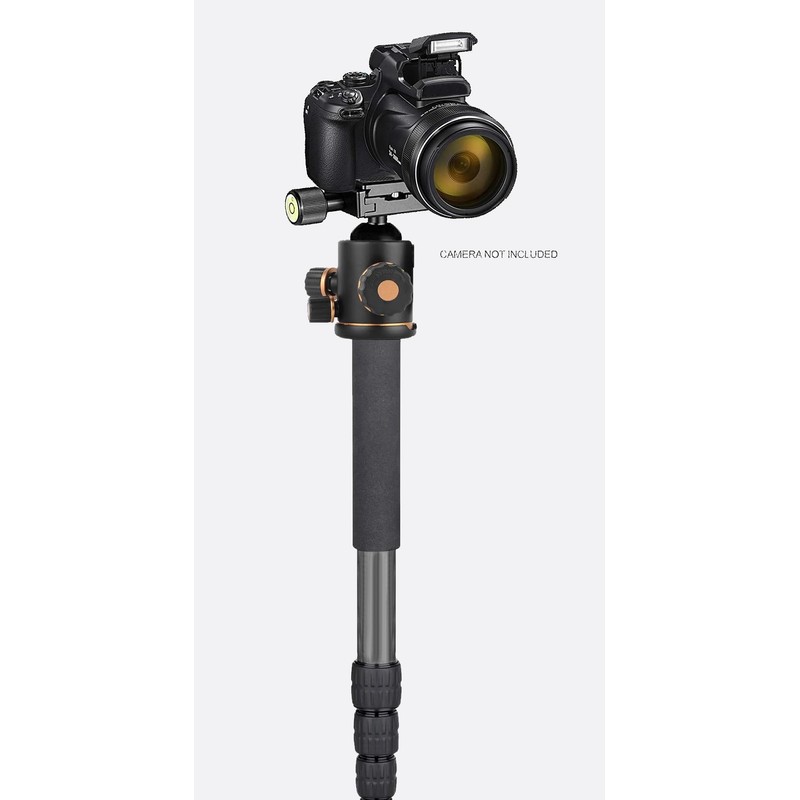 Professiona Heavy-Duty Carbon Fiber 70" Monopod/Unipod (Dual Optional Head) for