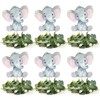 6 Sets Elephant Baby Shower Table Centerpieces with Eucalyptus Wreath