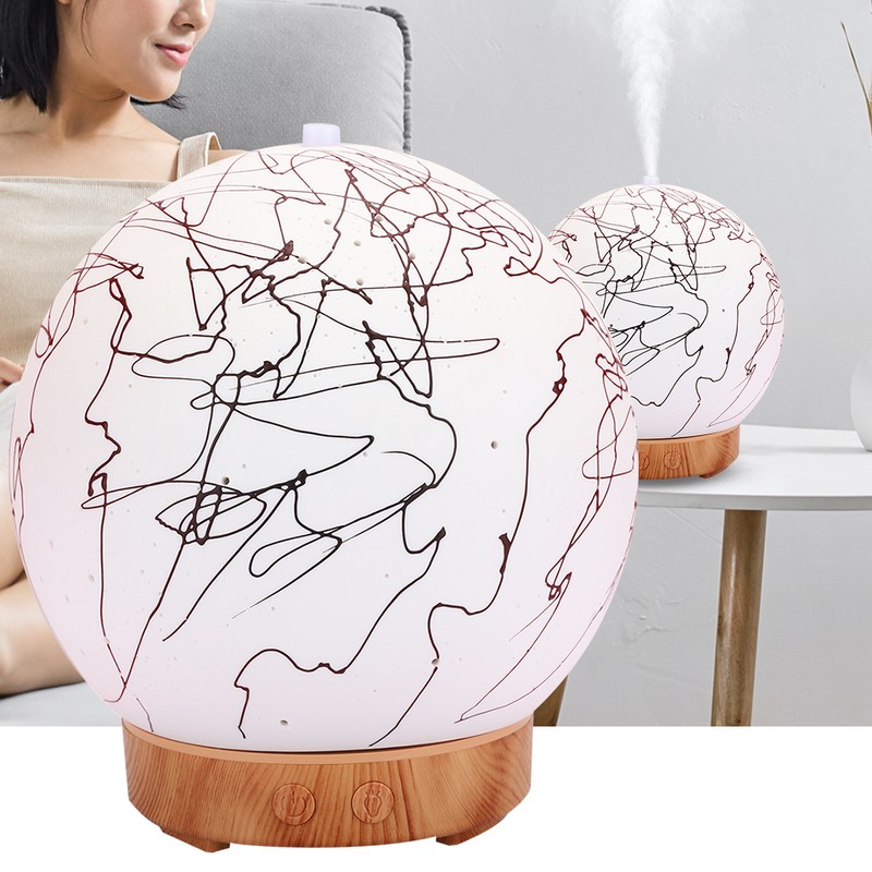 Round Ball Shape Humidifier Aromatherapy Diffuser 7 Colors LED Night