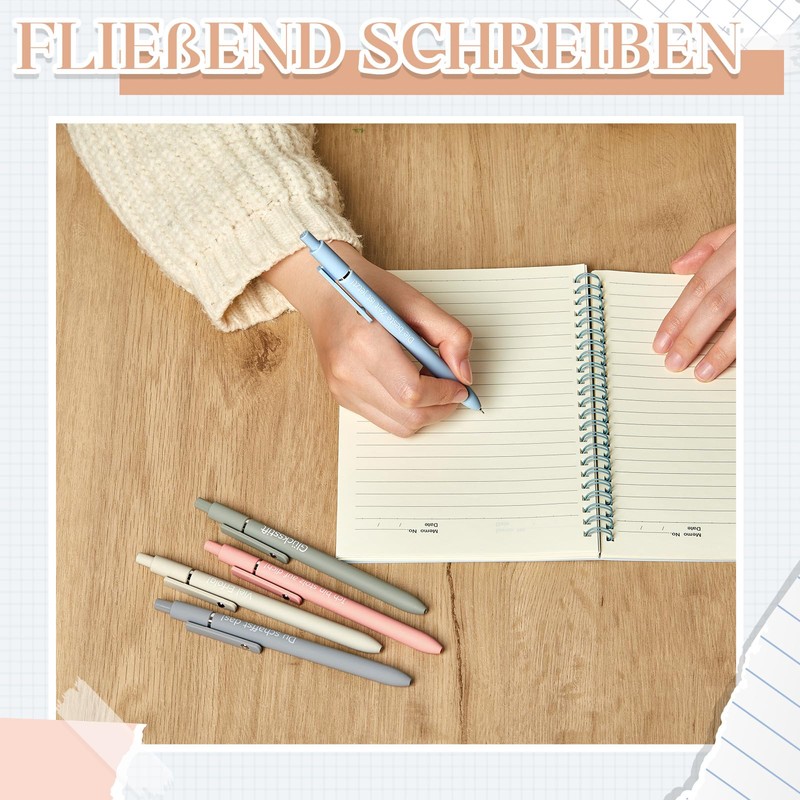 Clabby Pack of 5 Inspirational Ballpoint Pens with Saying Retractable