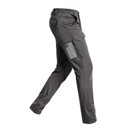 Cycorld Men's-Hiking-Pants-Lightweight-Water-Resistant-Quick-Dry Stretch for Travel Camping Fishing Outdoor (Deep Grey, 36)