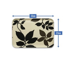 SR Tray M Square Leaf Brown