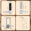 Souyou Mechanical Door Lock with Handle,Stainless Steel Mechanical Keyless Entry
