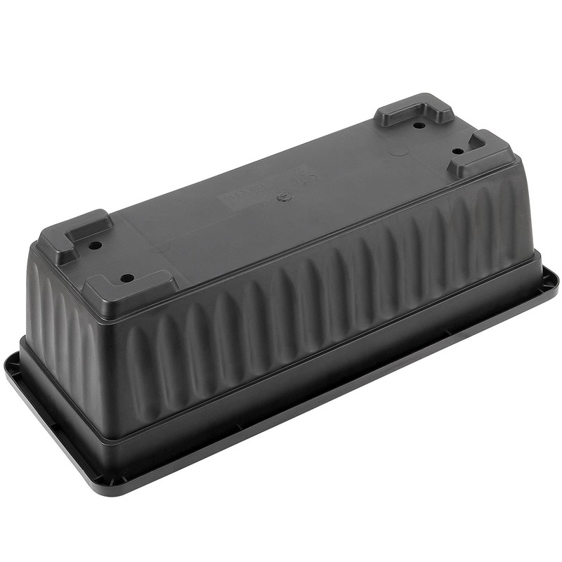 JOIKIT 17 Inches Black Plastic Planter Box, 6 Packs, Good