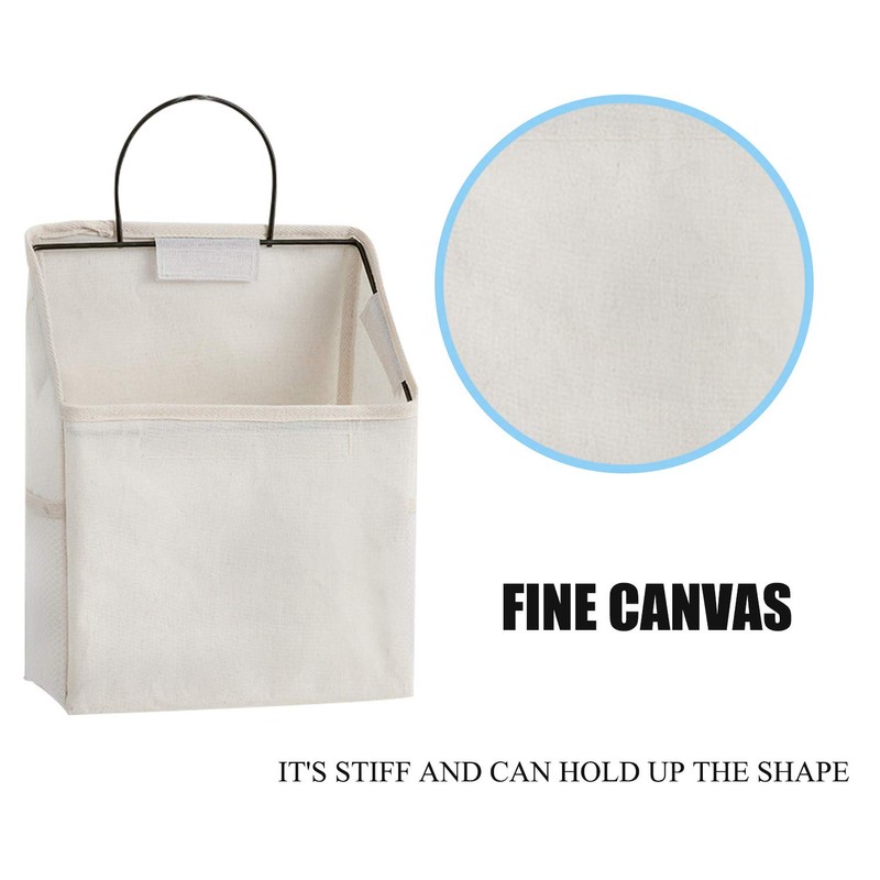 RUIPBOTE Wall-Hanging Storage Bags, Desktop Organizer Basket Cotton Linen Hanging