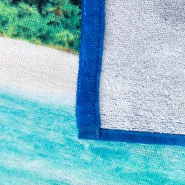 Beachland Toalla de playa Big Shark de 30 x 60 pulgadas, 100% algodón, gran ataque de tiburón blanco (1 toalla de 30 x 60 pulgadas, tiburón grande)