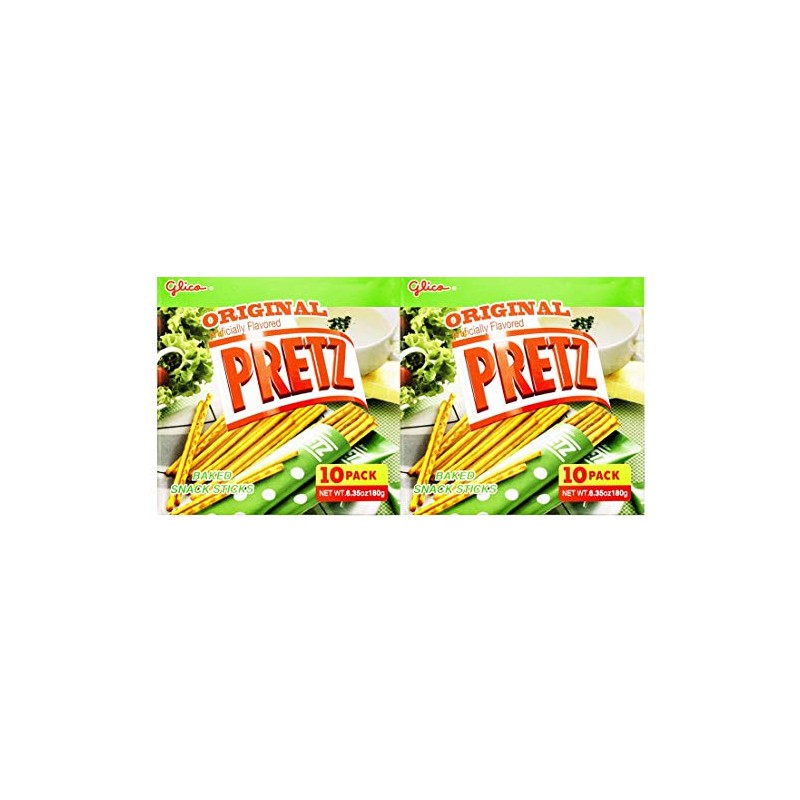 Glico Pretz Original Baked Snack Sticks 6.35oz, 2 Pack