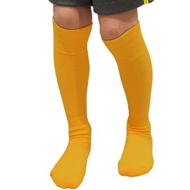 COUVER - Calcetines deportivos de alta calidad para jóvenes y niños, Amarillo Dorado, Large