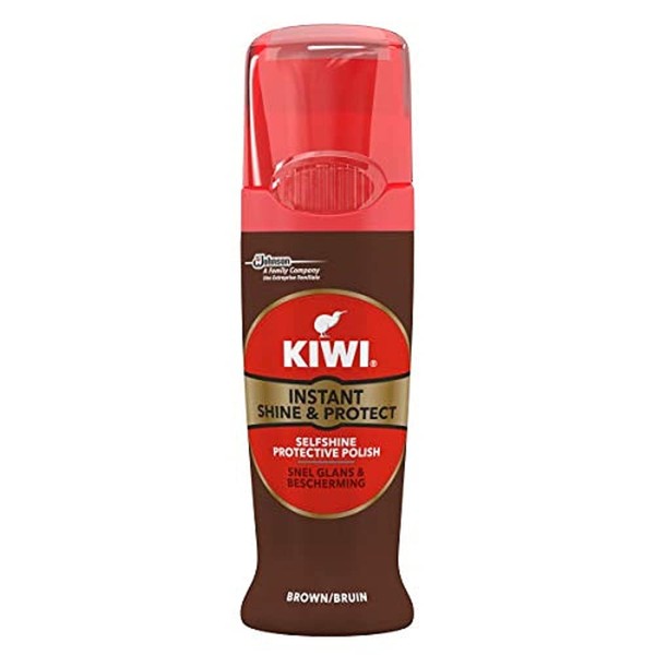 Kiwi Shoe Instant Shine & Protect Brown 75ml, Pack of 6