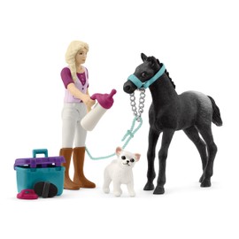 Schleich Horse Club Foal Care Set with Sofia 10-Piece Bag Set for Girls and Boys from 4 Years