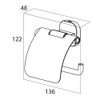 Tiger Ramos Toilet Roll Holder with Cover, Stainless Steel Brushed,
