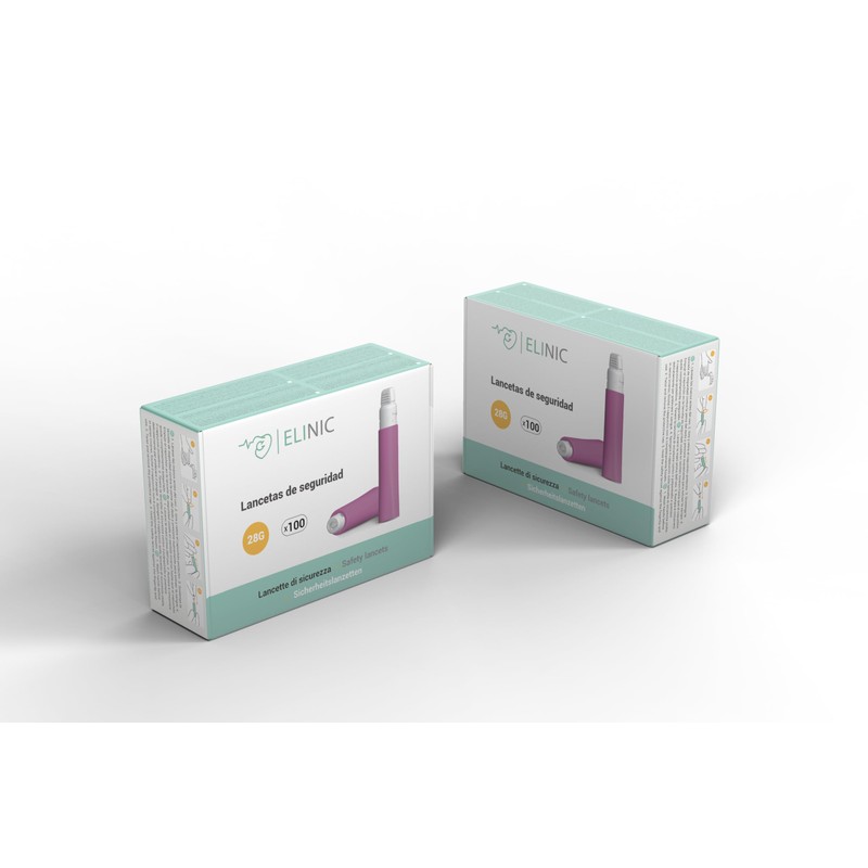 Elinic Safety Hands 28G Pack of 100 Sterile Disposable Hands