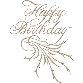 Spellbinders Glimmer Hot Foil Plate-Copperplate Script Happy Birthday, Multi-Colour, 8.9 x 11.4 cm