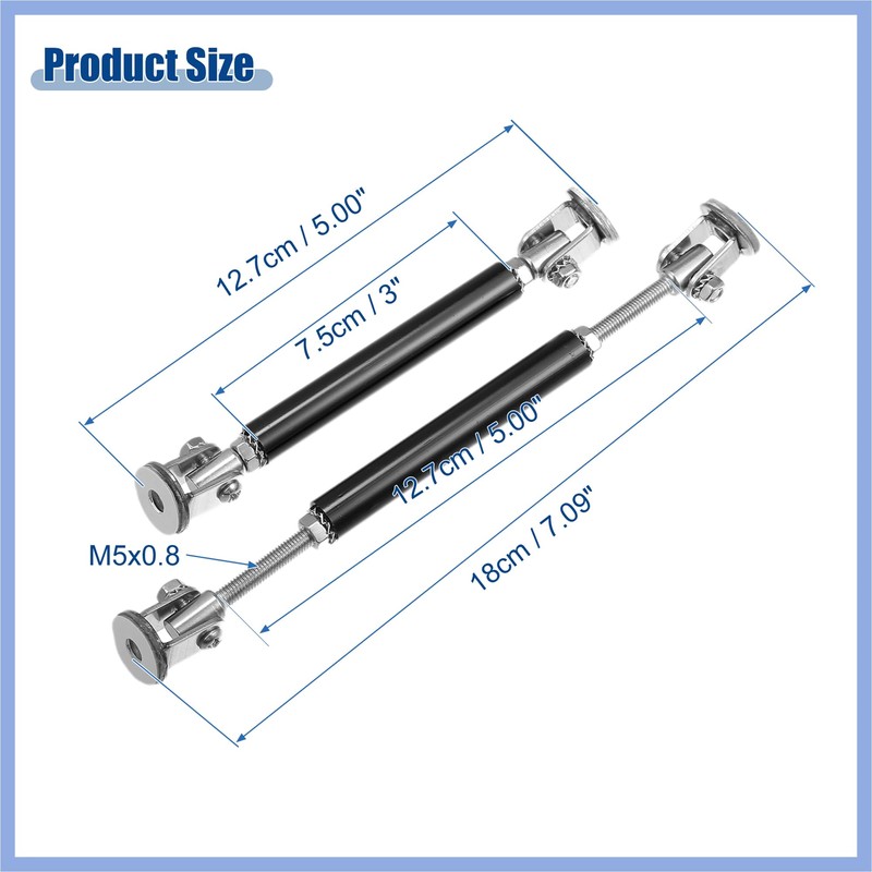 PARSLUCK Universal Adjustable Aluminum Alloy 3"-5" 75mm Car Front Bumper