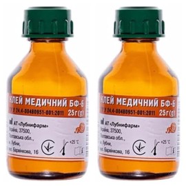 Pegamento BF-6 2 x 25=1.76 oz Paquete de 2 primeros auxilios para el cuidado de la piel de heridas
