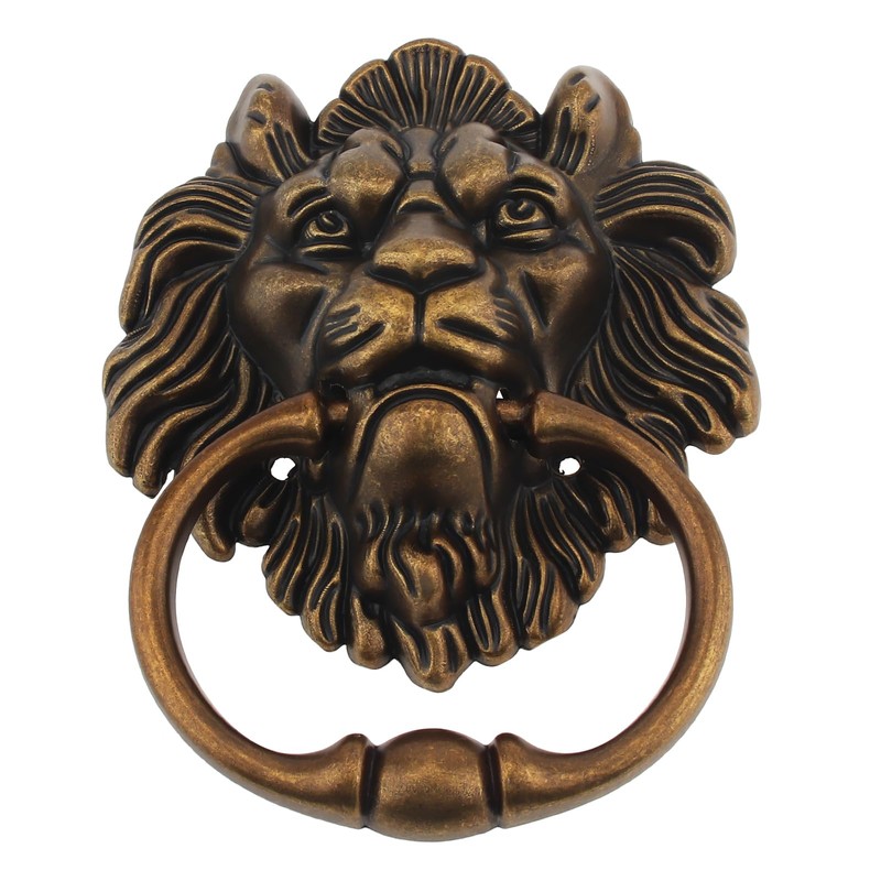 HOJLKLD 156 mm/6 Inch Lion Head Knocker, Classical Decorative Front