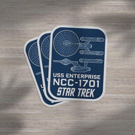 USS Enterprise Blueprint Sticker Decal Notebook Car Laptop 4.25" x 5.5" (Sticker)
