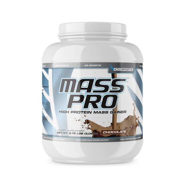 G6 Sports Nutrition Mass Pro High Protein Mass Gainer (64g Protein, Avocado Powder, Coconut Oil Powder, MCT Oil Powder) – 6.76lb Jar – Chocolate