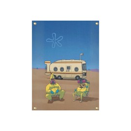 Sponge Poster meme for Breaking Bad Funny Cartoon Flag 3x5 Feet Funny Meme Banner Wall Hanging Tapestries for College Dorm Room Decoration Guys Indoor Inside Wall Fun Tapestry Hangings