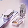 Portable Pill Cutter and Organizer for Travel – 1/2, 1/3,