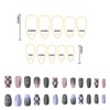 RTRTGS 2 Colours 48 Pieces Matte False Nails for Gluing