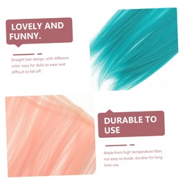 NUOBESTY 5pcs Wig Hair Piece Wigs for DIY Craft Doll Hair Doll Wigs Doll Making Wig Doll Hair Wefts Doll Hair Making Kit Doll Hair Wig