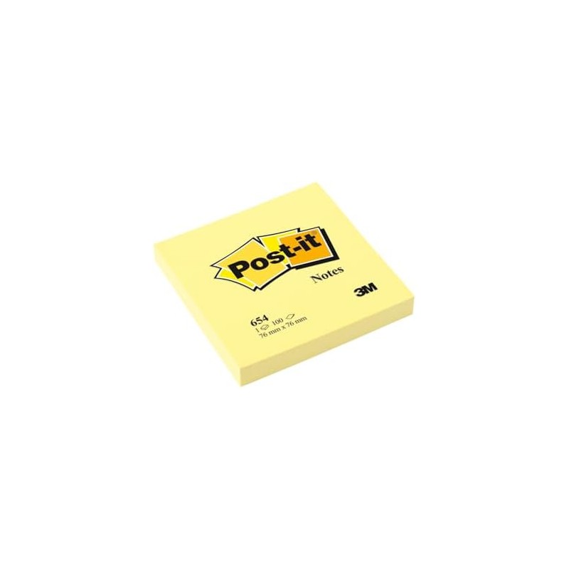 Post-it, 3M, Notas Adhesivas, Color Amarillo, 7.6 cm x 7.6