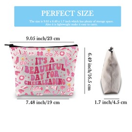 Cheerleader Gift for Cheerleader Team, Gift for Cheerleader, Mom, Thank You, It's Beautiful Day for Cheerleader, Makeup Bag for Cheerleader Lovers, For cheerleading bag EU, Cosmetic bag with print