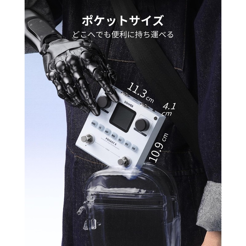 Donner Pocket X Multi-Effector, Compact, 20 Amplifier Models for Guitar