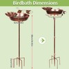 Echaprey Metal Bird Bath Outdoor Removable Bowl Heavy Duty Rustproof