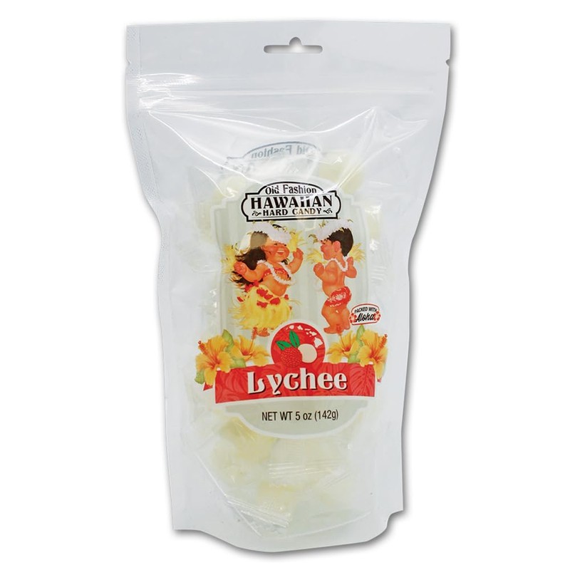 Old Fashion Hawaiian Hard Candy 5oz Bags Lychee
