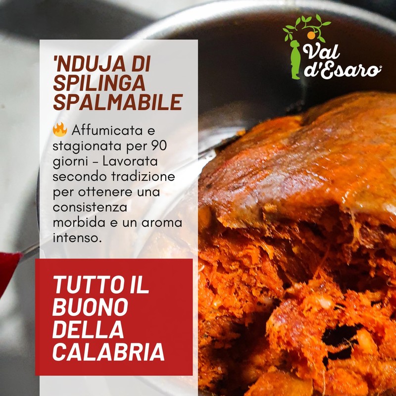 Nduja di Spilinga Insaccato - Salume Piccante Artigianale - 100%