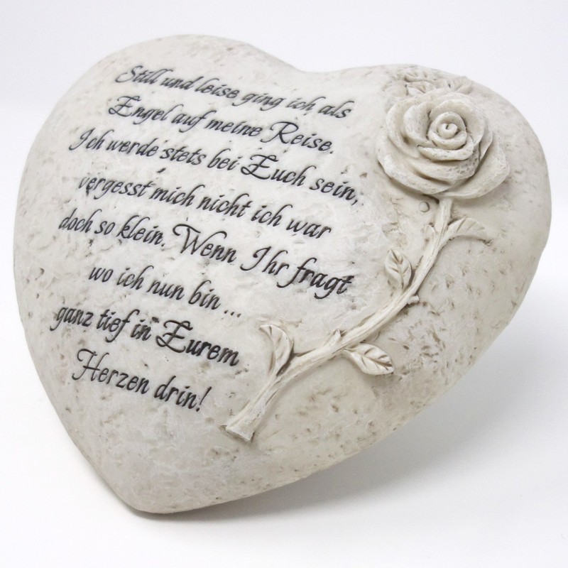 Trauer-Shop Grave ornament heart star children. Still und leise ging