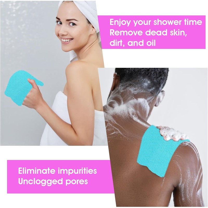 Paños Exfoliantes para Espalda – Set 3 de Nylon Premium