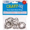 Baker Ross AW684 Heart Shaped Split Metal Rings (Pack of