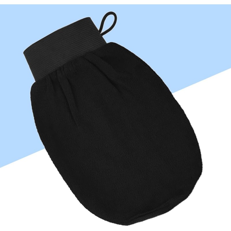 Guante exfoliante de baño negro elástico – MOBUTOFU